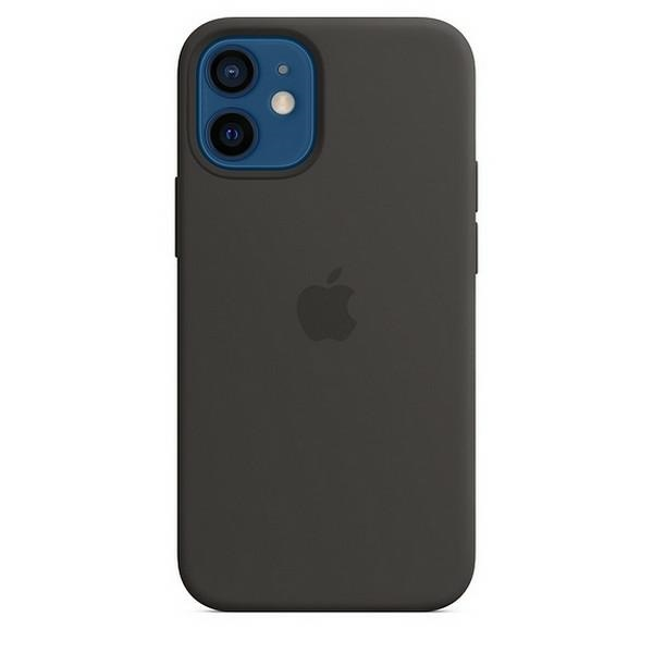 Apple iPhone 12 mini Silikoninis dėklas su MagSafe, Juodas