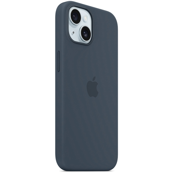 iPhone 15 Silicone Case with MagSafe - Storm Blue