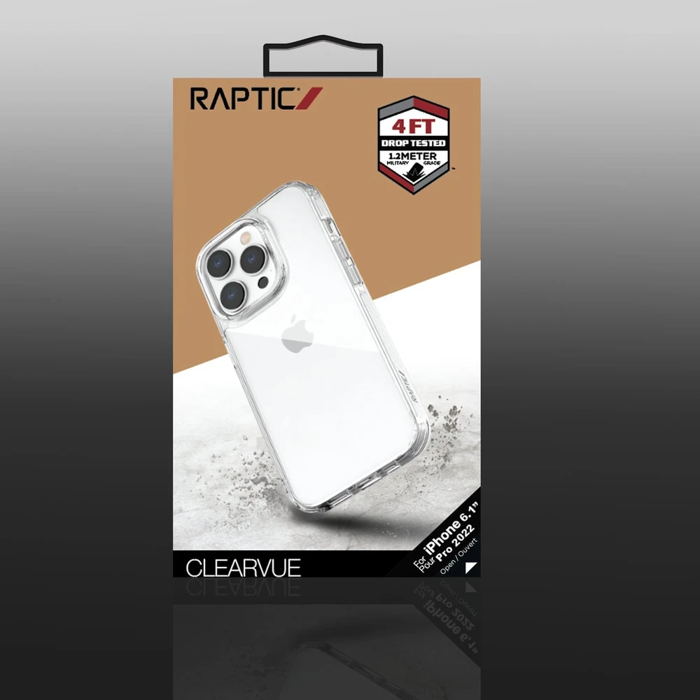 Raptic X-Doria Clearvue Apple iPhone 14 Pro dėklas telefonui skaidrus