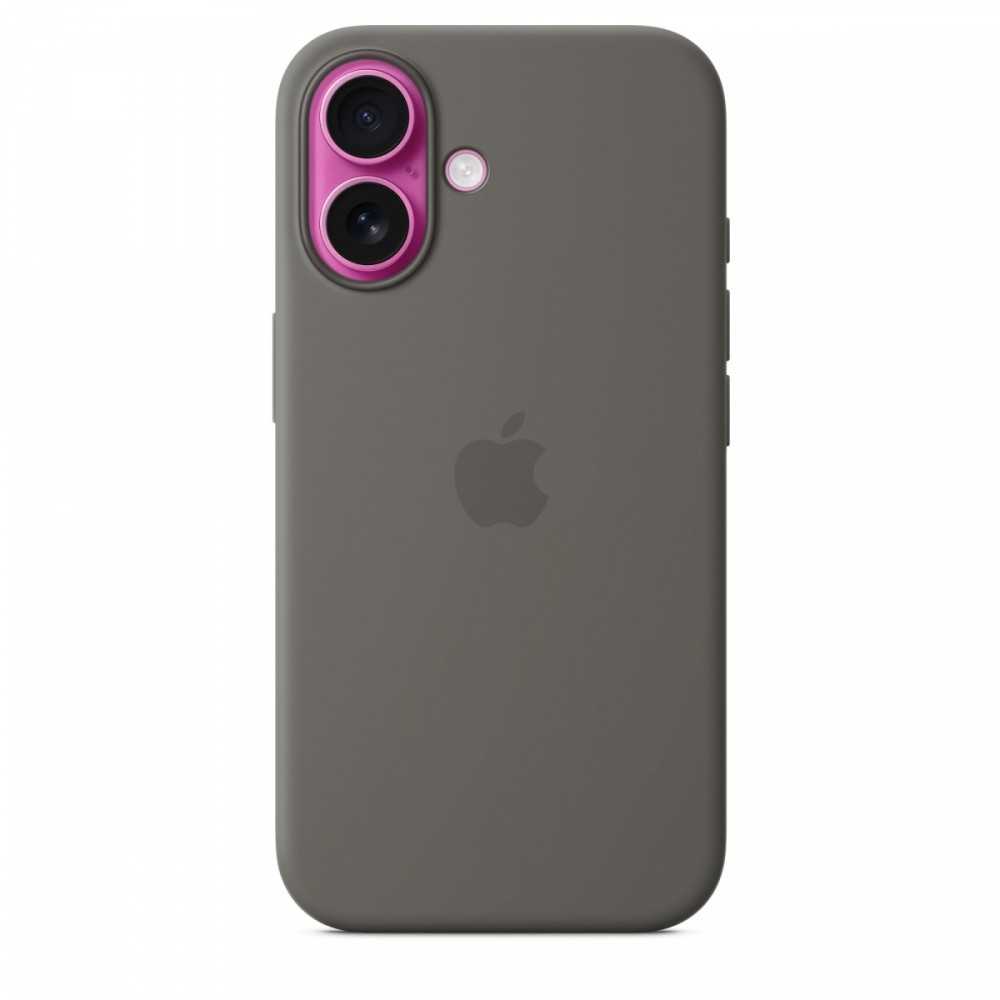 Apple iPhone 16 Silikoninis dėklas with MagSafe - Stone Gray