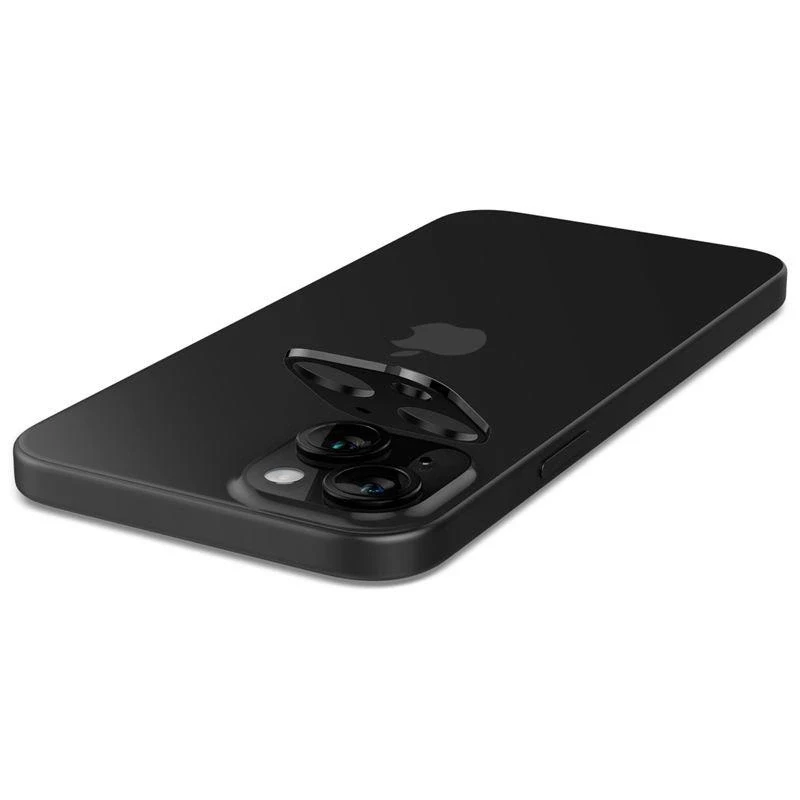 Spigen Glass tR Optik 2 vnt., juodos spalvos - iPhone 15/15 Plus/14/14 Plus