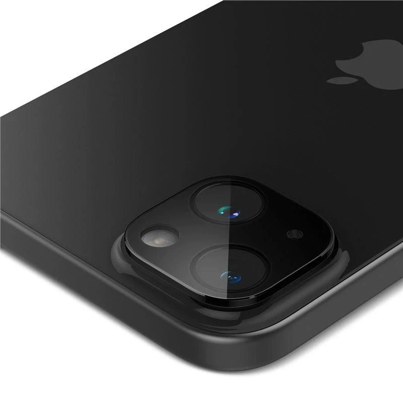 Spigen Glass tR Optik 2 vnt., juodos spalvos - iPhone 15/15 Plus/14/14 Plus
