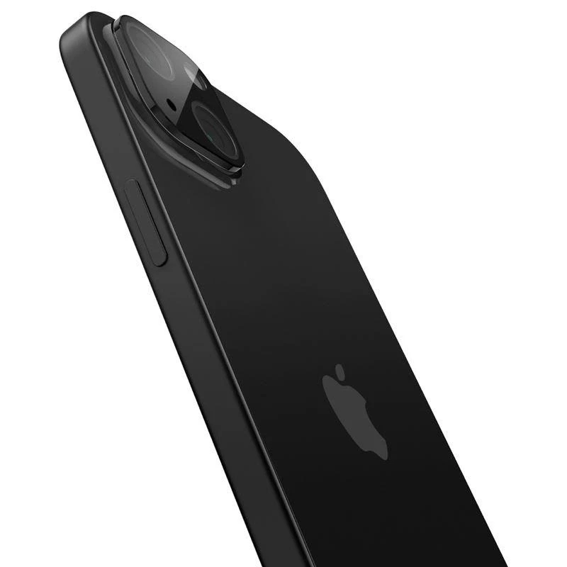 Spigen Glass tR Optik 2 vnt., juodos spalvos - iPhone 15/15 Plus/14/14 Plus