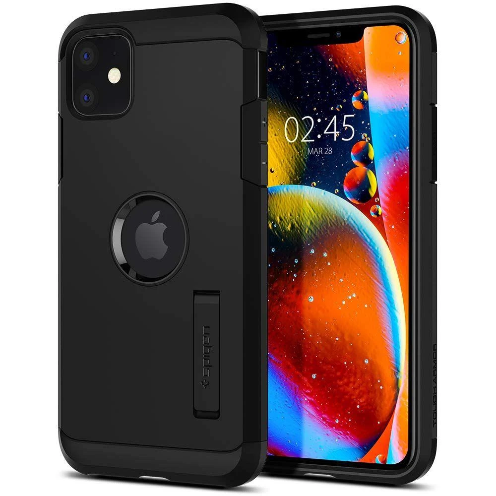 Spigen dėklas Tough Armour, skirtas iPhone 11 juodas
