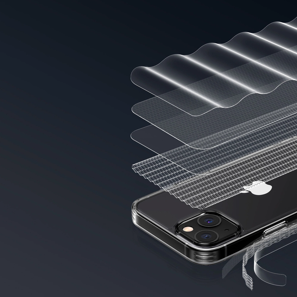 Dėklas Ugreen Protective Fusion Case kietas dangtelis su geliniu rėmeliu, skirtas iPhone 13 Pro Juodas (90201)