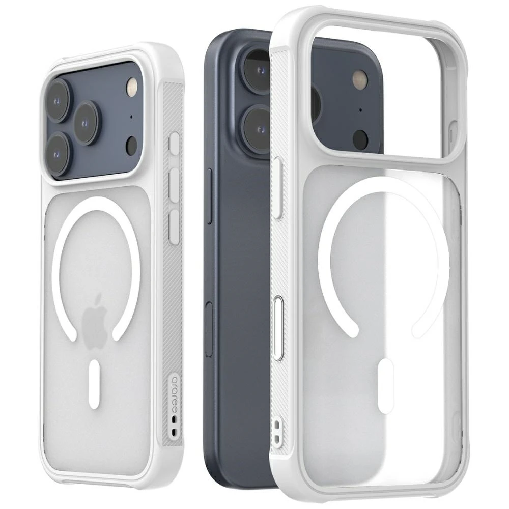 Dėklas Araree Duple M Armor MagSafe do iPhone 17 Pro balta