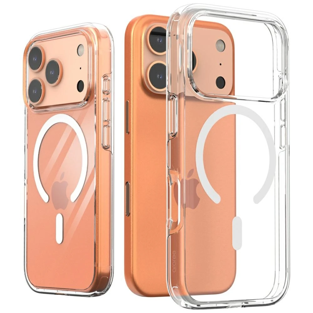 Dėklas Araree Duple M MagSafe iPhone 17 Pro skaidrus