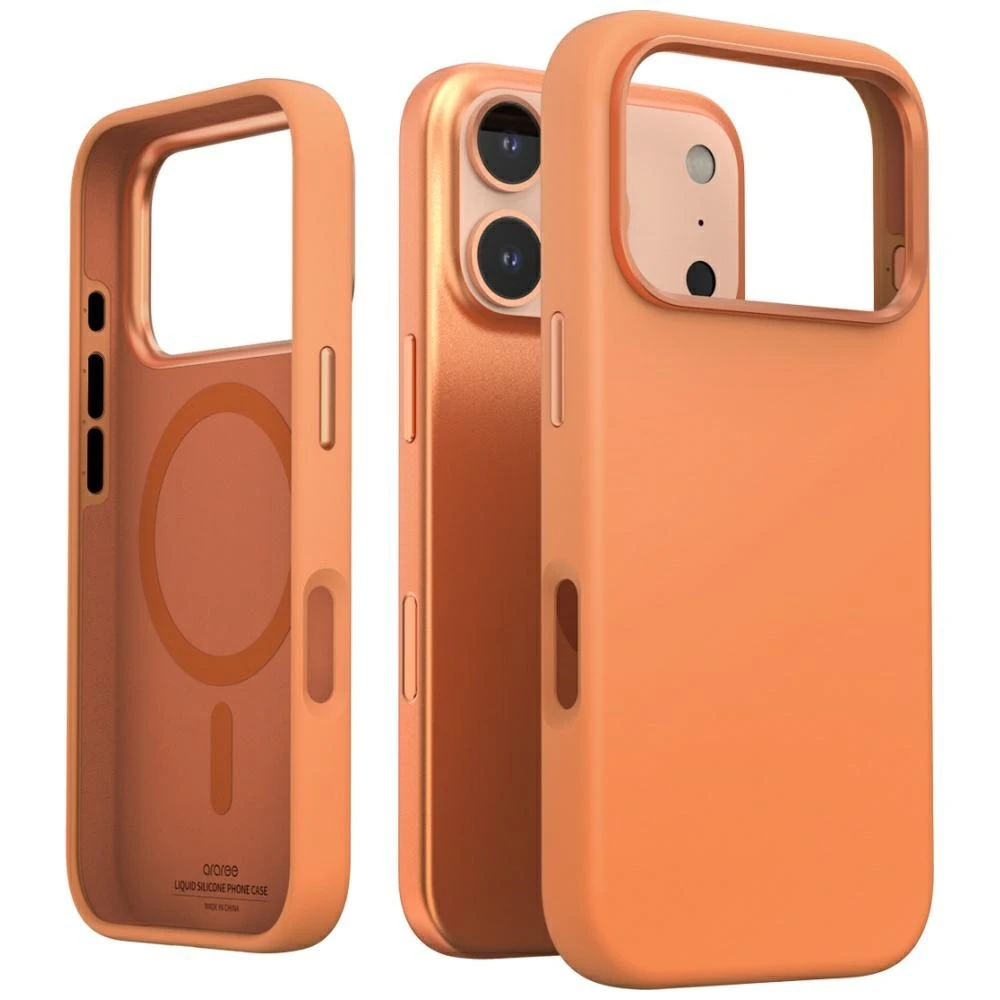 Dėklas Araree Typo Skin M MagSafe, skirtas iPhone 17 Pro, oranžinė