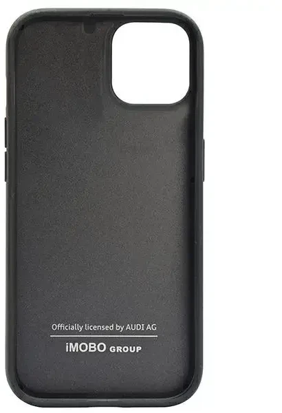 Audi Carbon Fiber Stripe iPhone 14 | 15 | 13 6,1 colio juodas|juodas kietas dėklas AUS-TPUPCIP14-R8|D1-BK