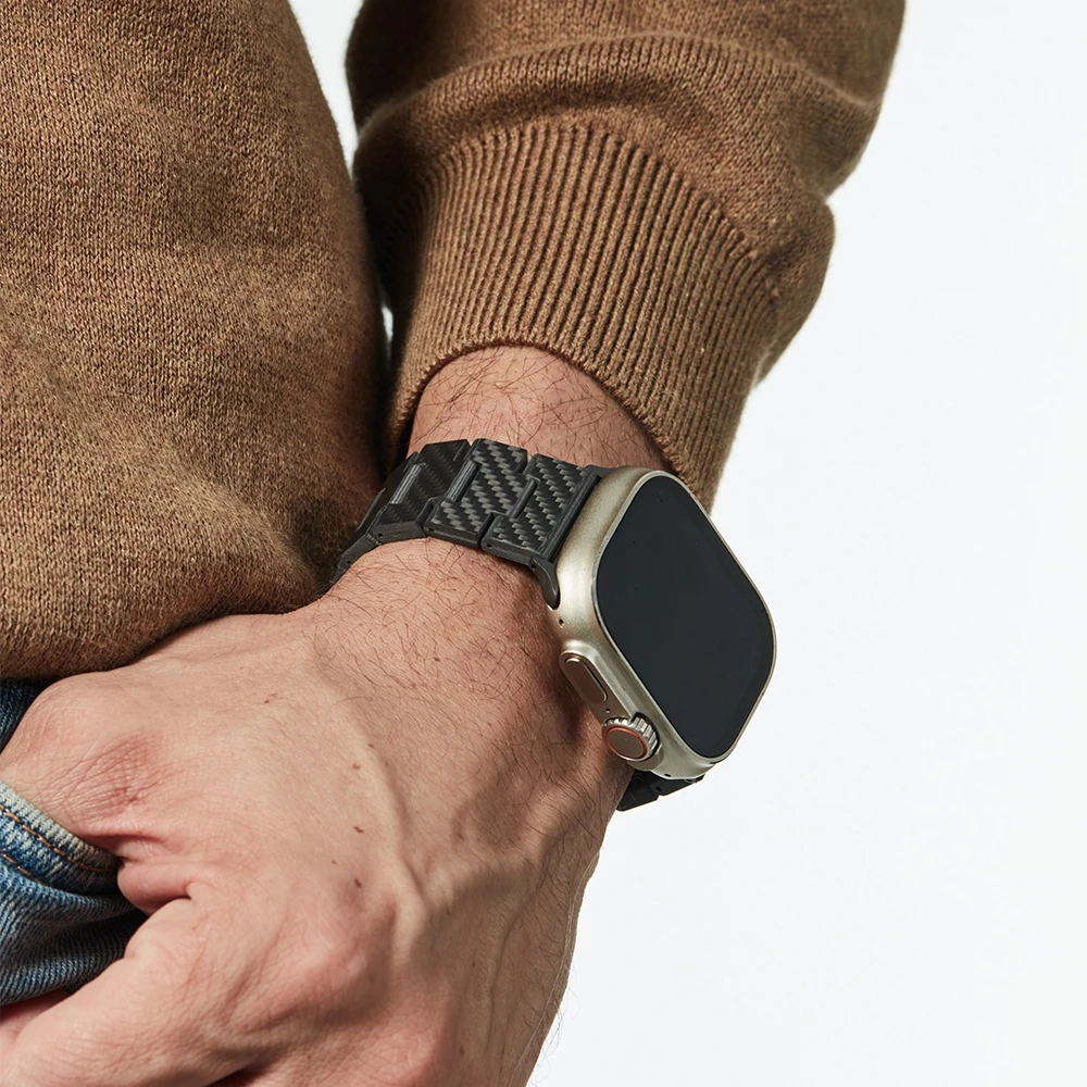 „Pitaka“ anglies pluošto „Apple Watch“ apyrankė, 42/44/45/49 mm