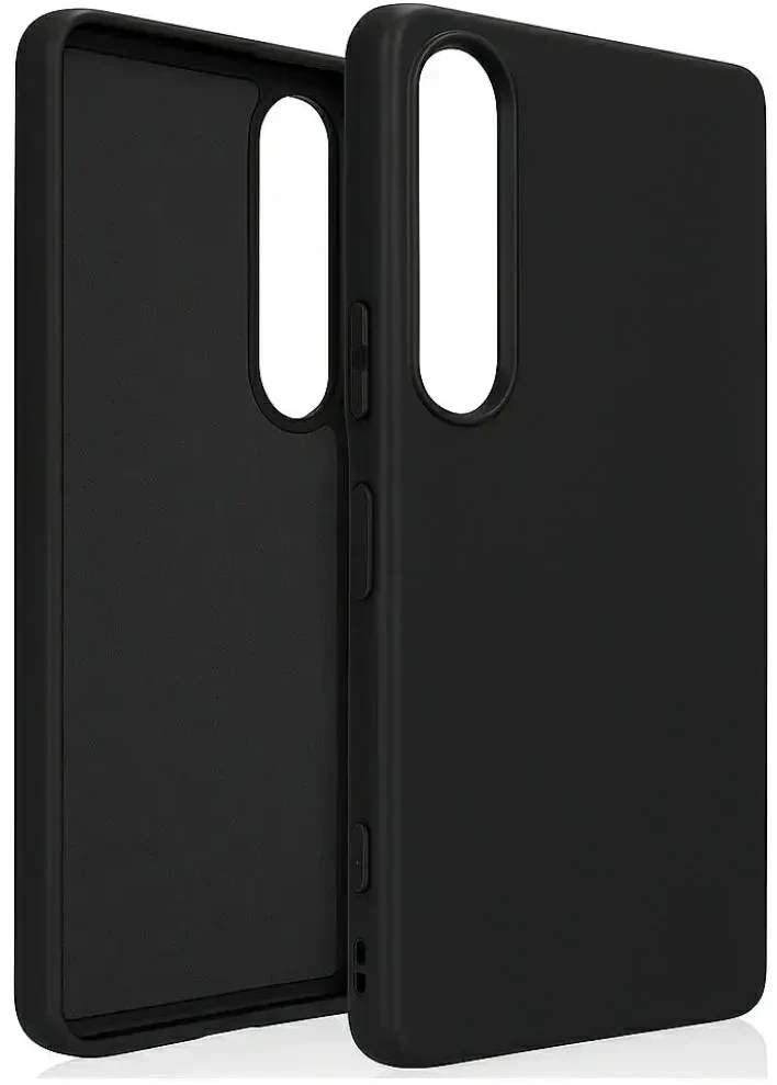 Dėklas Beline Silicone, skirtas Sony Xperia 1 VII, juodos spalvos