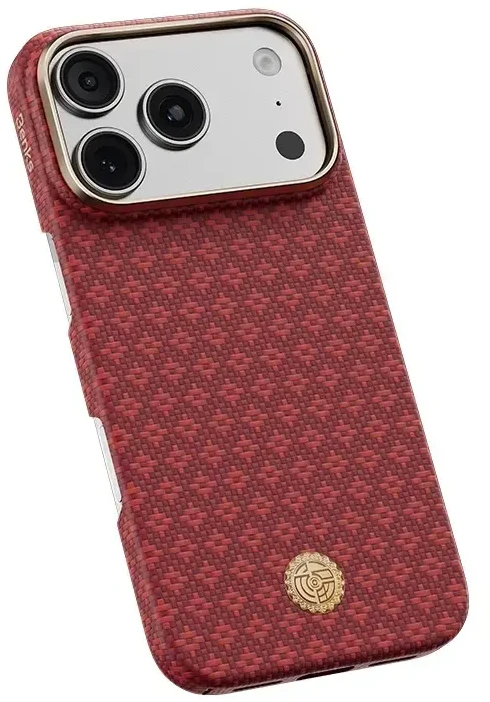 Benks Dėklas Magnetic Armor Air Armor Grid Kevlar Metal Frame 600D (C.K.FL.AP.RD.0073) do Iphone 18 Pro Max/17 Pro Max raudona