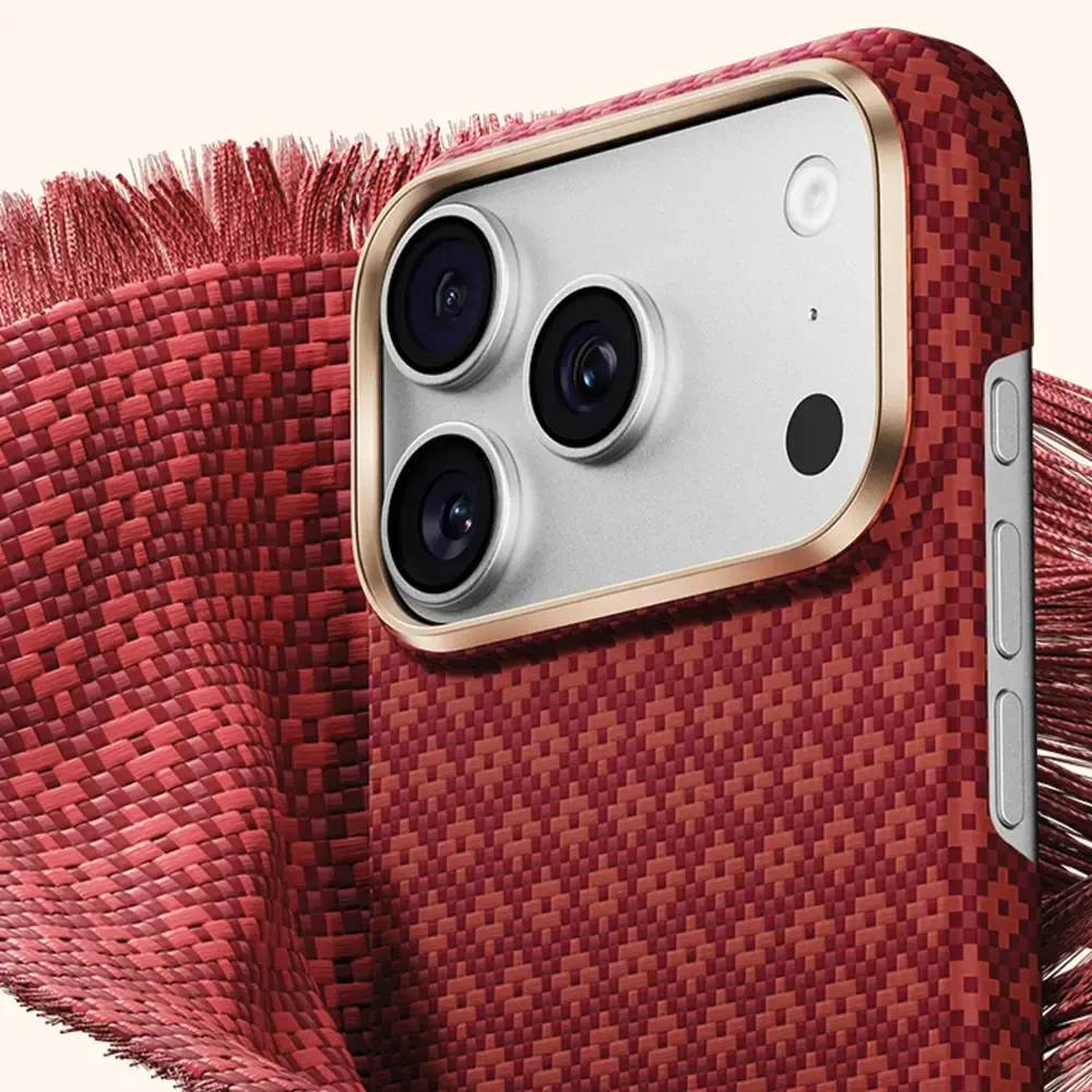 Benks Dėklas Magnetic Armor Air Armor Grid Kevlar Metal Frame 600D (C.K.FL.AP.RD.0073) do Iphone 18 Pro Max/17 Pro Max raudona
