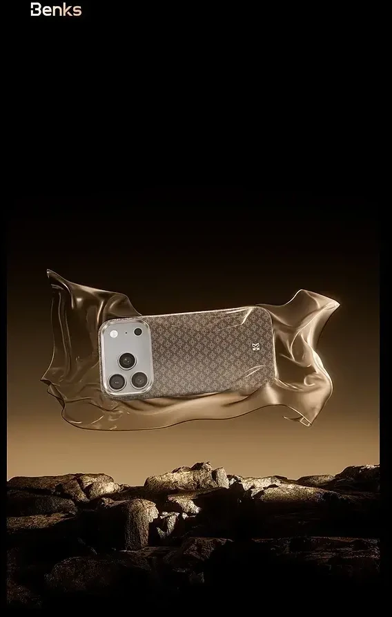 Benks Dėklas Magnetic Armor Air Armor Grid Kevlar Metal Frame 600D (C.K.FL.AP.BE.0073) do Iphone 18 Pro Max/17 Pro Max mėlyna