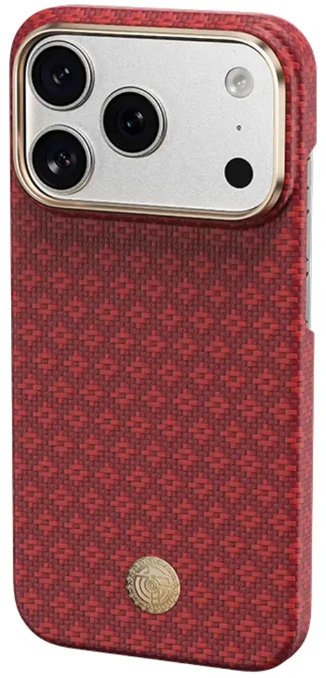 Benks Dėklas Magnetic Armor Air Armor Grid Kevlar Metal Frame 600D (C.K.FL.AP.RD.0073) do Iphone 18 Pro Max/17 Pro Max raudona