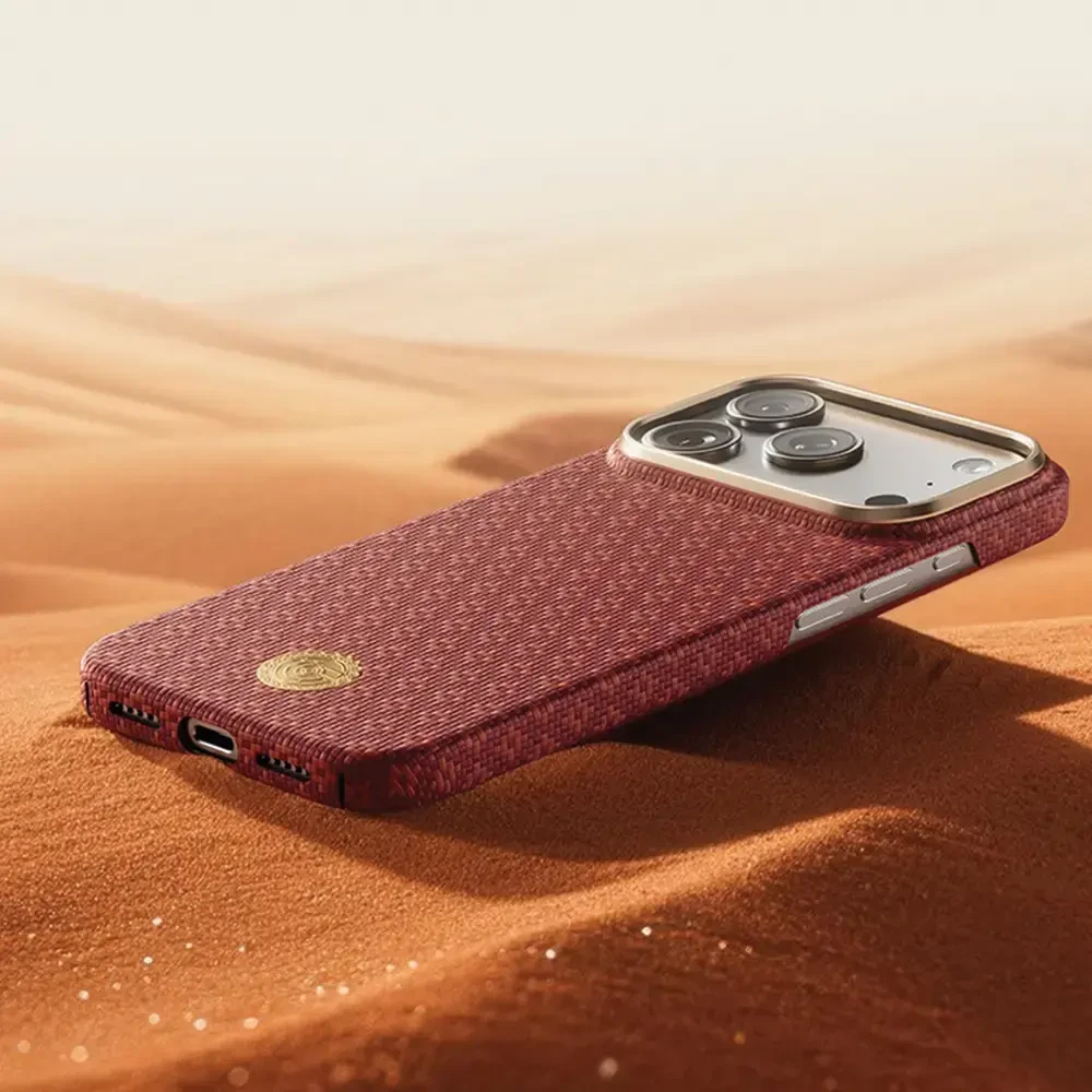 Benks Dėklas Magnetic Armor Air Armor Grid Kevlar Metal Frame 600D (C.K.FL.AP.RD.0073) do Iphone 18 Pro Max/17 Pro Max raudona