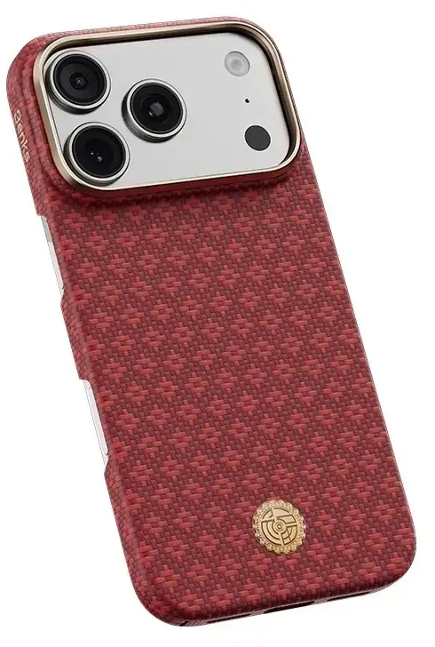 Benks Dėklas Magnetic Armor Air Armor Grid Kevlar Metal Frame 600D (C.K.FL.AP.RD.0072) do Iphone 18 Pro/17 Pro raudona