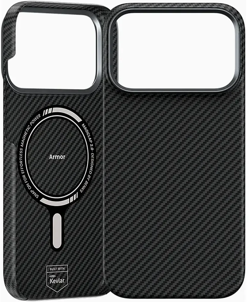 Benks Dėklas Magnetic Armor Air Kevlar Metal Frame 600D (C.K.FL.AP.BK.A072) do Iphone 18 Pro/17 Pro