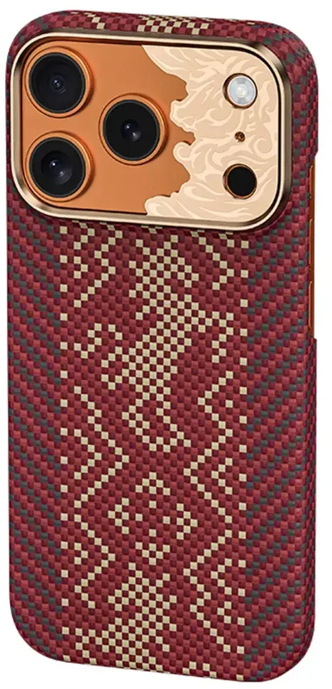 Benks Dėklas Magnetic Armor Air Knight Kevlar Metal Frame (C.K.FL.AP.GD.J072) do Iphone 18 Pro/17 Pro raudona