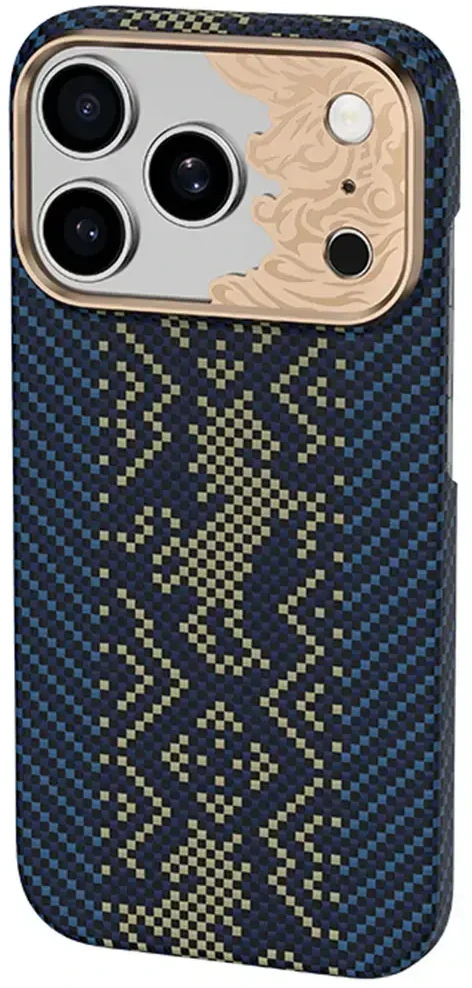 Benks Dėklas Magnetic Armor Air Knight Kevlar Metal Frame (C.K.FL.AP.GD.C072) do Iphone 18 Pro/17 Pro mėlyna