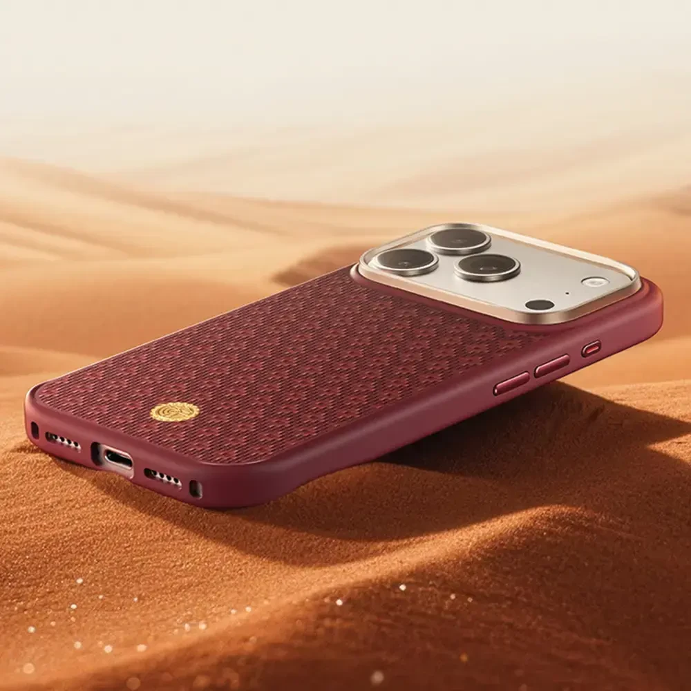 Benks Dėklas Magnetic Armor Pro Armor Grid Kevlar Metal Frame 600D (C.K.FL.AP.RD.B073) do Iphone 18 Pro Max/17 Pro Max raudona (Camera Control Button)