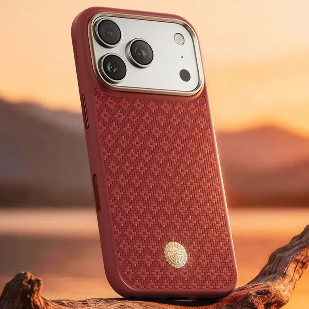 Benks Dėklas Magnetic Armor Pro Armor Grid Kevlar Metal Frame 600D (C.K.FL.AP.RD.B073) do Iphone 18 Pro Max/17 Pro Max raudona (Camera Control Button)