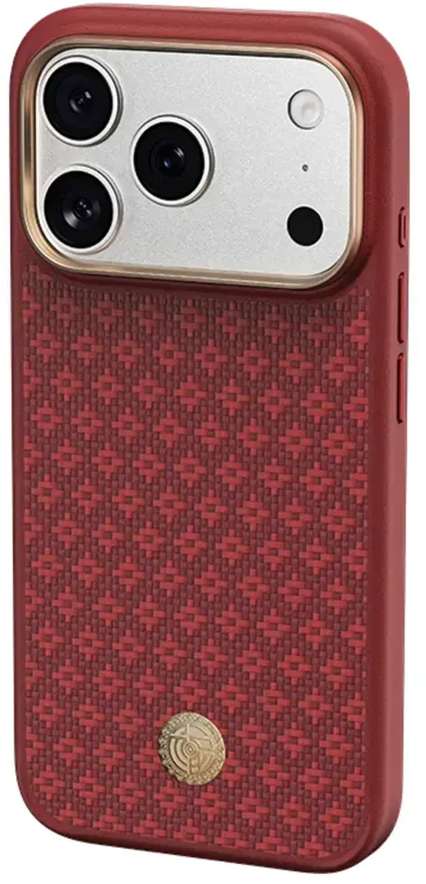 Benks Dėklas Magnetic Armor Pro Armor Grid Kevlar Metal Frame 600D (C.K.FL.AP.RD.B073) do Iphone 18 Pro Max/17 Pro Max raudona (Camera Control Button)