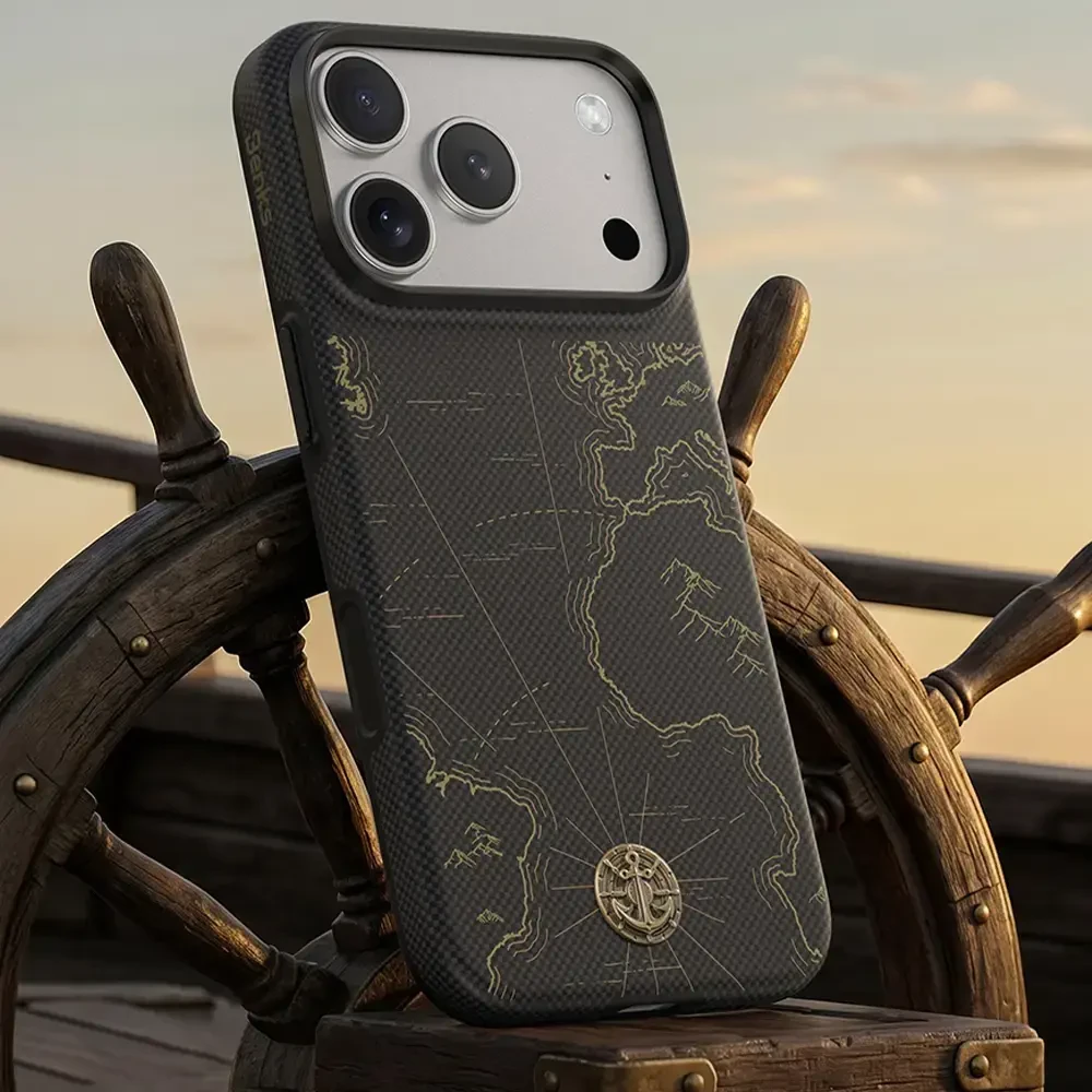 Dėklas Benks ArmorEdge X1 Air Navigator Kevlar Case (C.K.FL.AP.SJ.0069) iP18 Pro/17 Pro juoda
