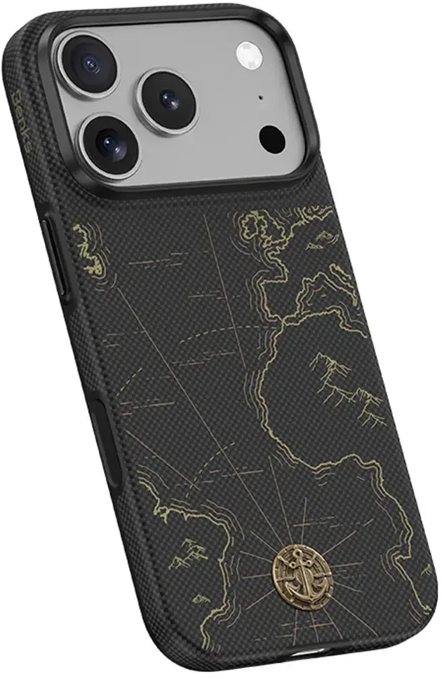 Dėklas Benks ArmorEdge X1 Air Navigator Kevlar Case (C.K.FL.AP.SJ.0069) iP18 Pro/17 Pro juoda