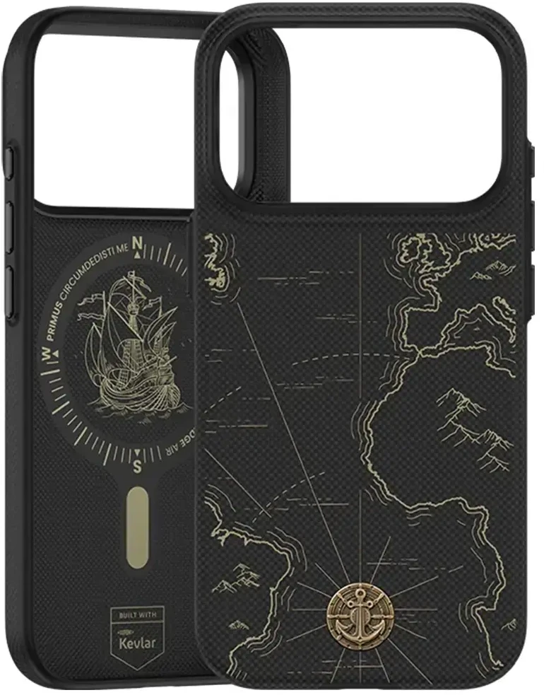 Dėklas Benks ArmorEdge X1 Air Navigator Kevlar Case (C.K.FL.AP.SJ.0069) iP18 Pro/17 Pro juoda