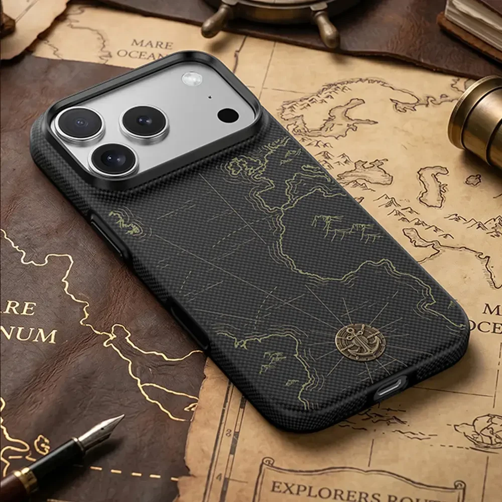 Dėklas Benks ArmorEdge X1 Air Navigator Kevlar Case (C.K.FL.AP.SJ.0069) iP18 Pro/17 Pro juoda
