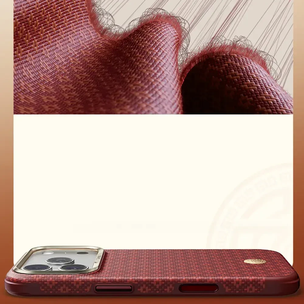 Benks ArmorGrid Edge X9 Air Navigator Kevlar Dėklas (C.K.FL.AP.RD.X069) iPhone 18 Pro/17 Pro Sawy raudonos spalvos