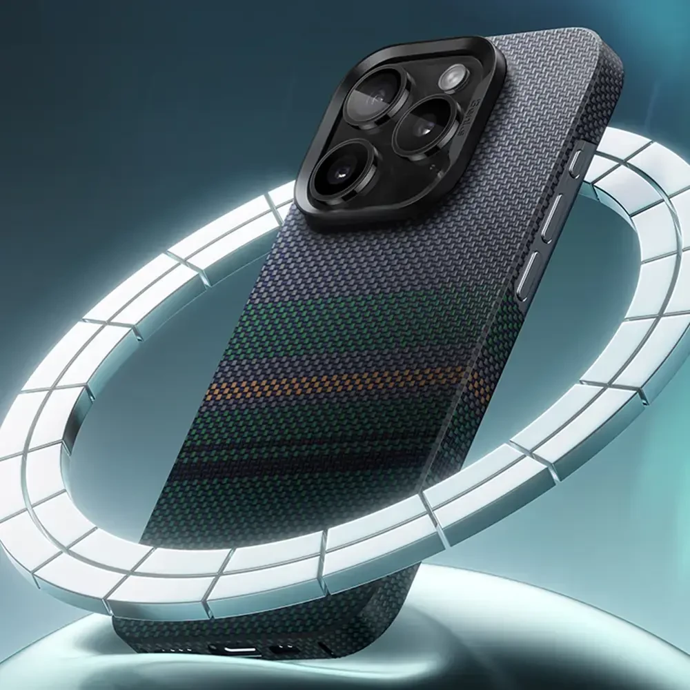 „Benks Magnetic Armor Air Aurora Kevlar 600D“ dėklas (SA66), skirtas Apple iPhone 16 Pro Max.