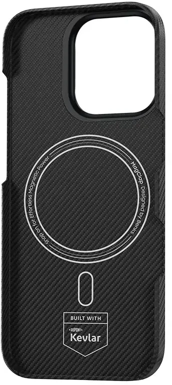 Benks Dėklas Magnetic Armor Air Kevlar PC Frame 600D (E065) skirtas Apple iPhone 16 Pro juodos spalvos