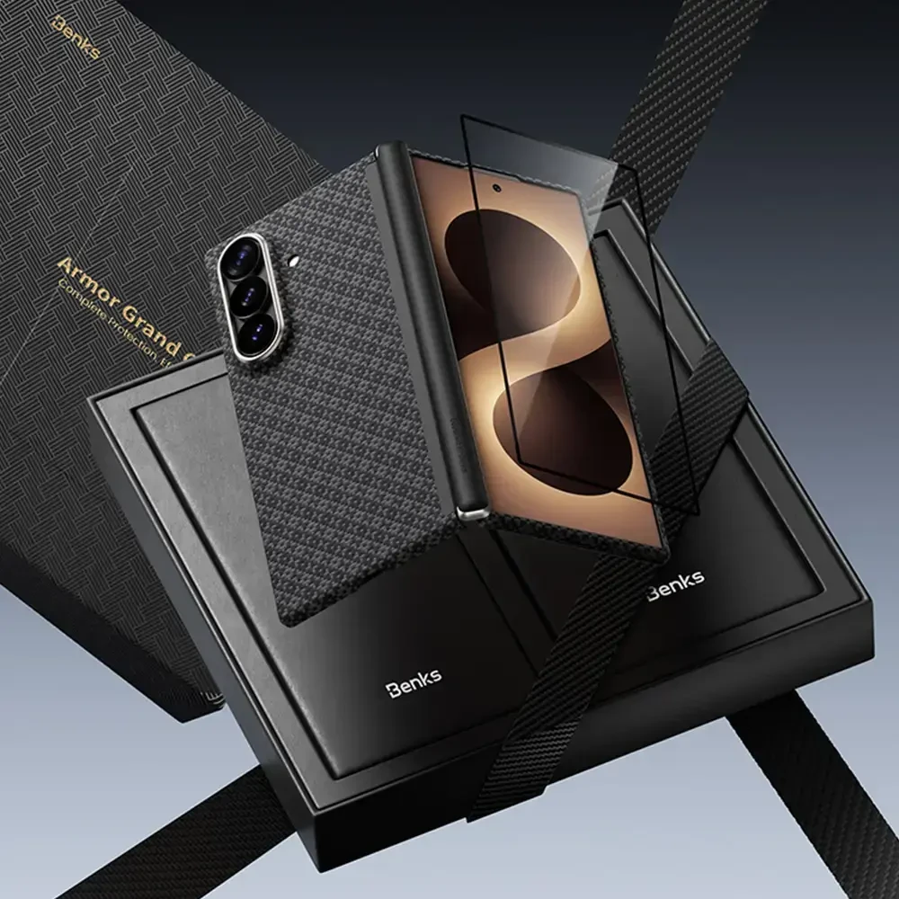 Benks Magnetic Armor Grid Air Grand Combo dėklas (C.K.FL.SA.BK.S051) Samsung Galaxy Z Fold 8 Ultra juodas