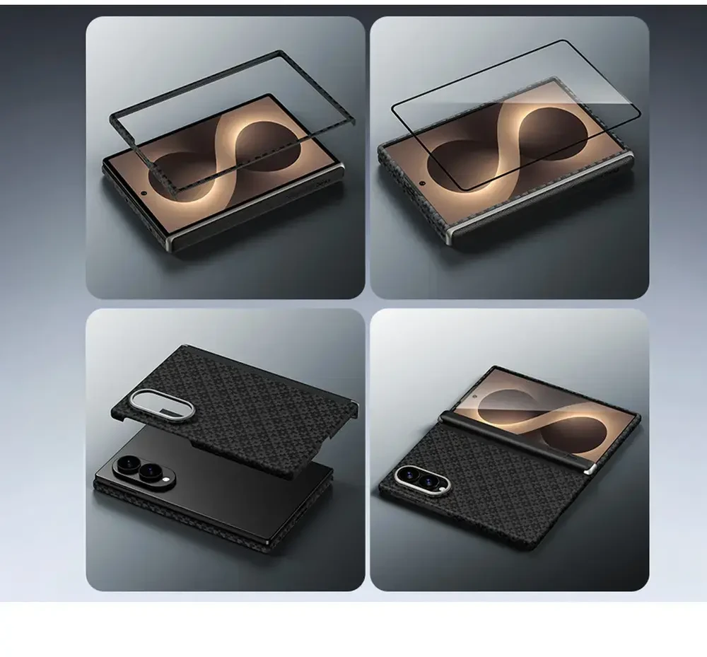 Benks Magnetic Armor Grid Air Grand Combo dėklas (C.K.FL.SA.BK.0060) skirtas Samsung Galaxy Z Fold 8, juodas