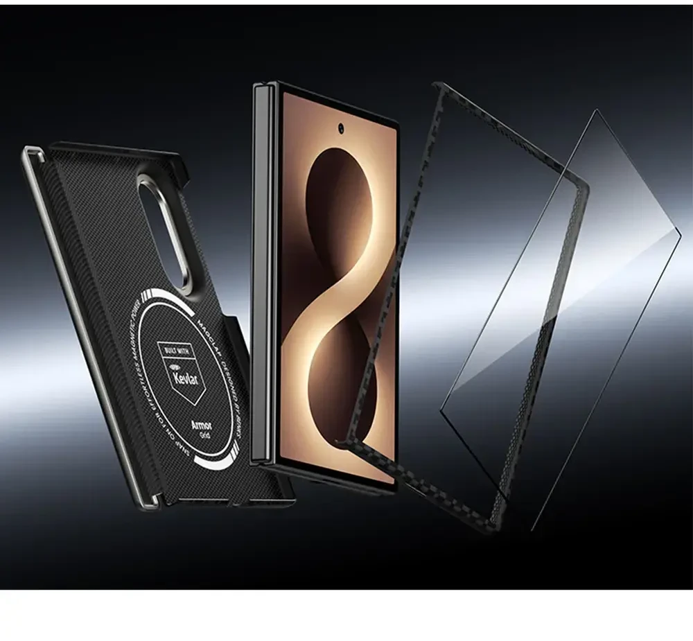 Benks Magnetic Armor Grid Air Grand Combo dėklas (C.K.FL.SA.BK.0060) skirtas Samsung Galaxy Z Fold 8, juodas