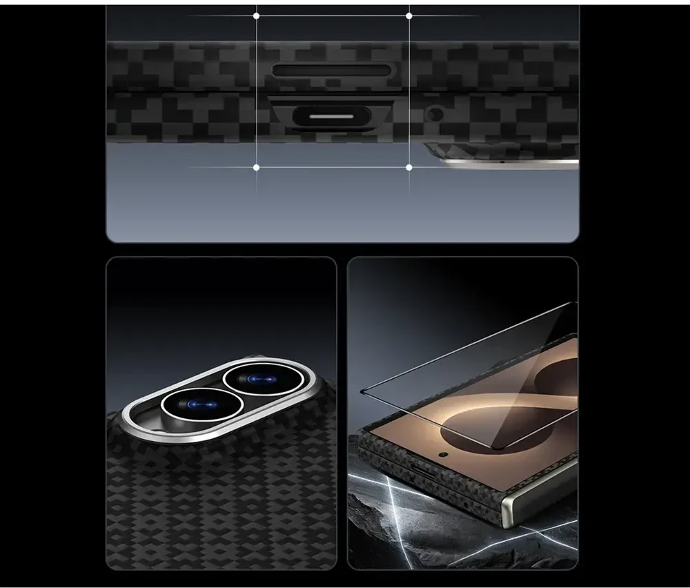 Benks Magnetic Armor Grid Air Grand Combo dėklas (C.K.FL.SA.BK.0060) skirtas Samsung Galaxy Z Fold 8, juodas