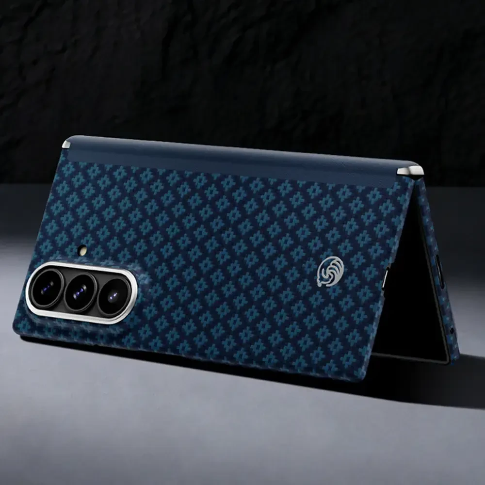 Benks Magnetic Armor Grid Air Grand Combo dėklas (C.K.FL.SA.BE.S051) skirtas Samsung Galaxy Z Fold 8 Ultra mėlynas