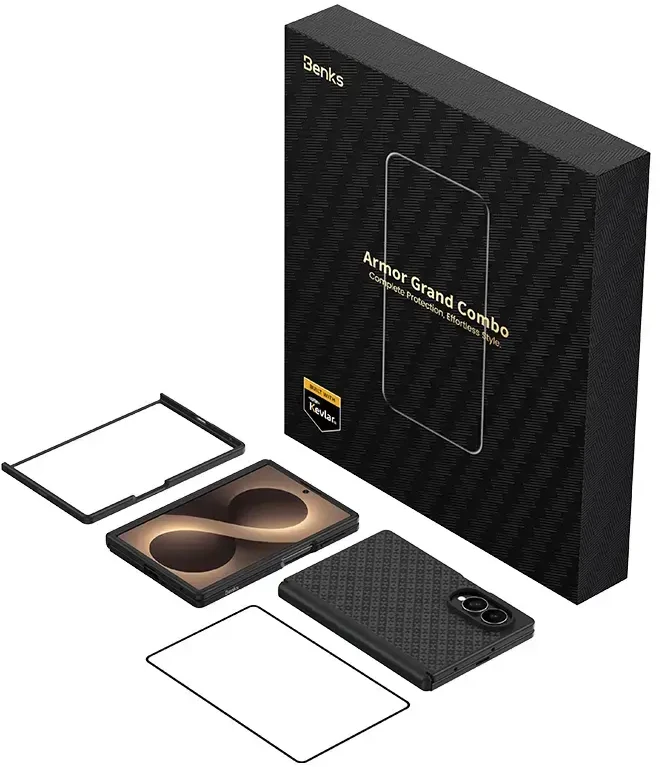 Benks Magnetic Armor Grid Pro Grand Combo dėklas (C.K.FL.SA.BK.C060) Samsung Galaxy Z Fold 8 juodas