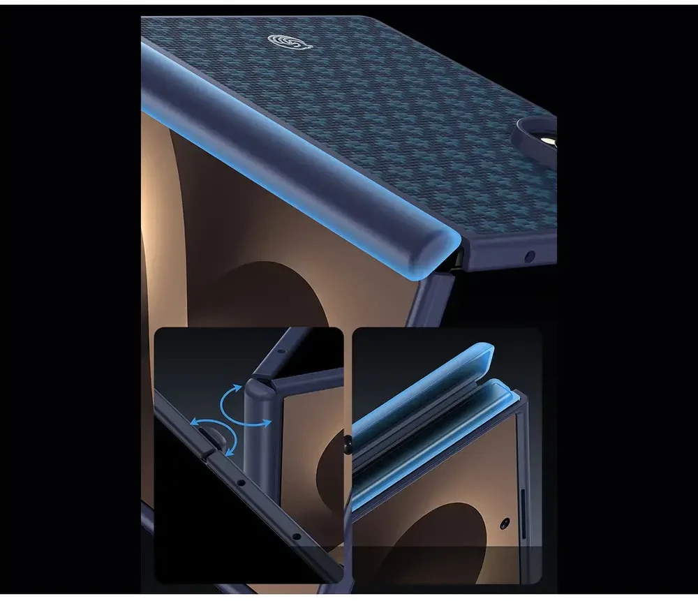 Benks Magnetic Armor Grid Pro Grand Combo dėklas (C.K.FL.SA.BE.C060) skirtas Samsung Galaxy Z Fold 8, mėlynas