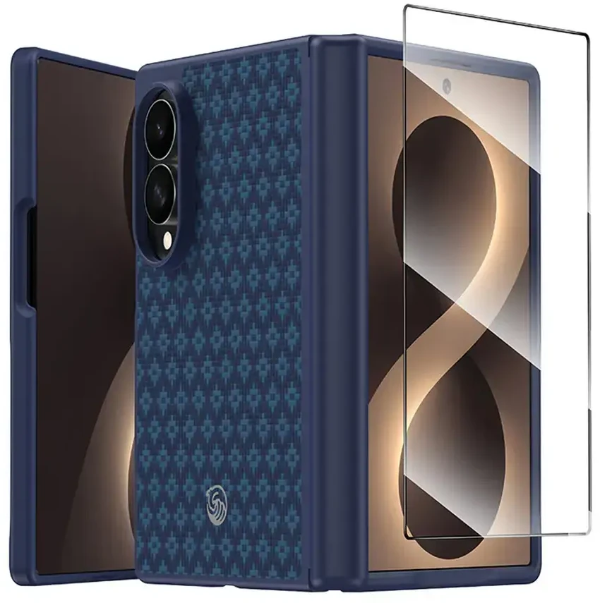 Benks Magnetic Armor Grid Pro Grand Combo dėklas (C.K.FL.SA.BE.C060) skirtas Samsung Galaxy Z Fold 8, mėlynas