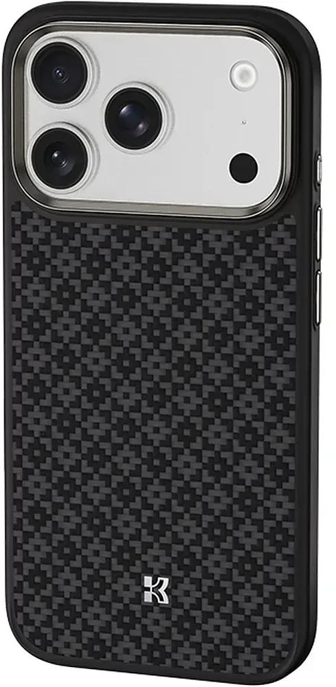 Benks Dėklas Magnetic Armor Pro Armor Grid Kevlar Metal Frame 600D (C.K.FL.AP.BK.B073) do Iphone 18 Pro Max/17 Pro Max juoda (Camera Control Button)