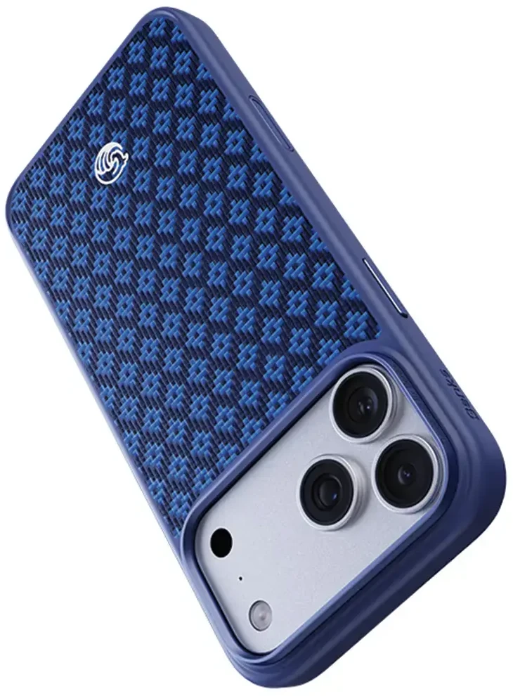 Benks Dėklas Magnetic Armor Pro Armor Grid Kevlar Metal Frame 600D (C.K.FL.AP.BE.B072) iPhone 18 Pro/17 Pro mėlynas (Camera Control Button)