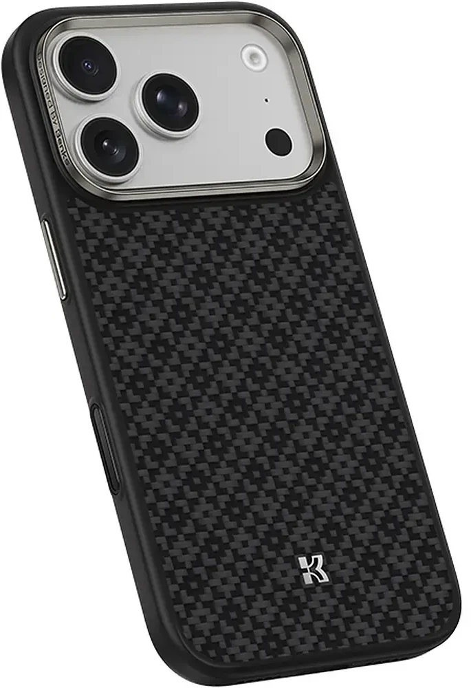 Benks Dėklas Magnetic Armor Pro Armor Grid Kevlar Metal Frame 600D (C.K.FL.AP.BK.B073) do Iphone 18 Pro Max/17 Pro Max juoda (Camera Control Button)