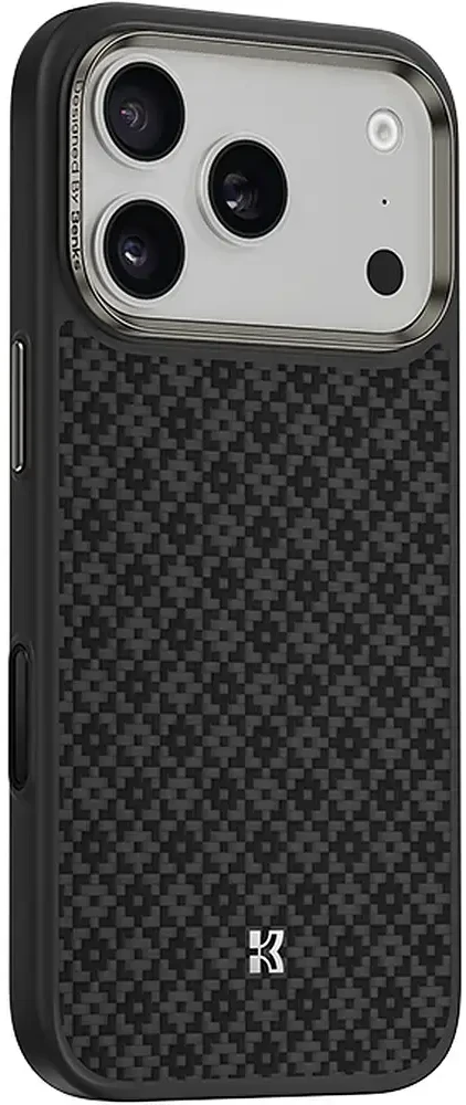 Benks Dėklas Magnetic Armor Pro Armor Grid Kevlar Metal Frame 600D (C.K.FL.AP.BK.B073) do Iphone 18 Pro Max/17 Pro Max juoda (Camera Control Button)