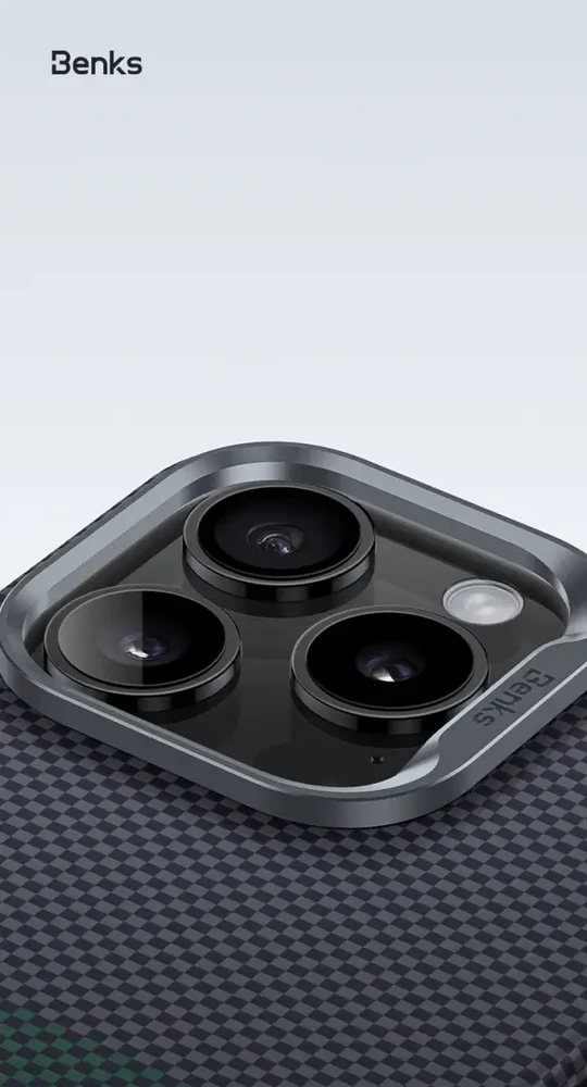 Benks Dėklas Magnetic Armor Pro Aurora Kevlar 600D (CC65) skirtas Apple iPhone 16 Pro (Camera Control Button)