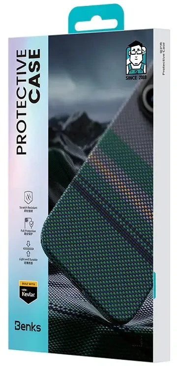 Benks Dėklas Magnetic Armor Pro Aurora Kevlar 600D (BC66) skirtas Apple iPhone 16 Pro Max (Camera Control Button)