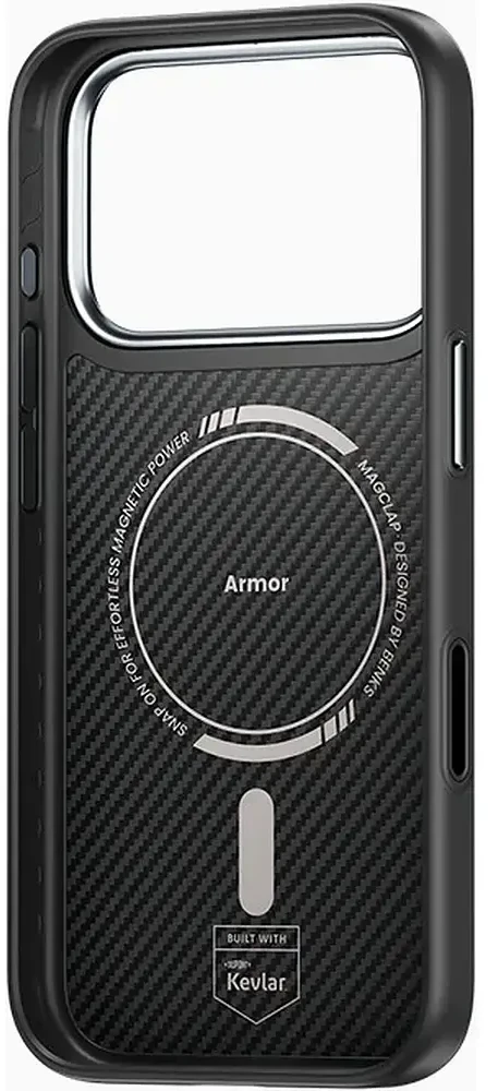 Benks Dėklas Magnetic Armor Pro Kevlar Metal Frame 600D (C.K.FL.AP.BK.BA72) iPhone 18 Pro/17 Pro (Camera Control Button)