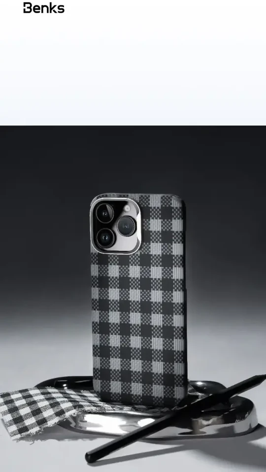 Benks Dėklas Magnetic Armor Vichy Kevlar (RF66) skirtas Apple iPhone 16 Pro Max raudonos spalvos